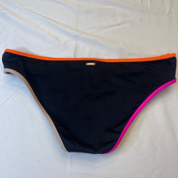 Victoria's Secret Black Bikini Bottom with Orange Trim - Picture 2 of 4